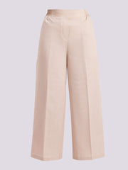 BEIGE WIDE LEG PANTS