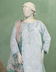 BLUE LAWN EMBROIDERED UNSTITCHED 2PC