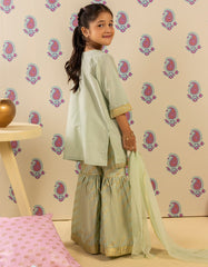 GREEN LAWN EMBROIDERED 3PC | JGK-S-JGP-25-1510