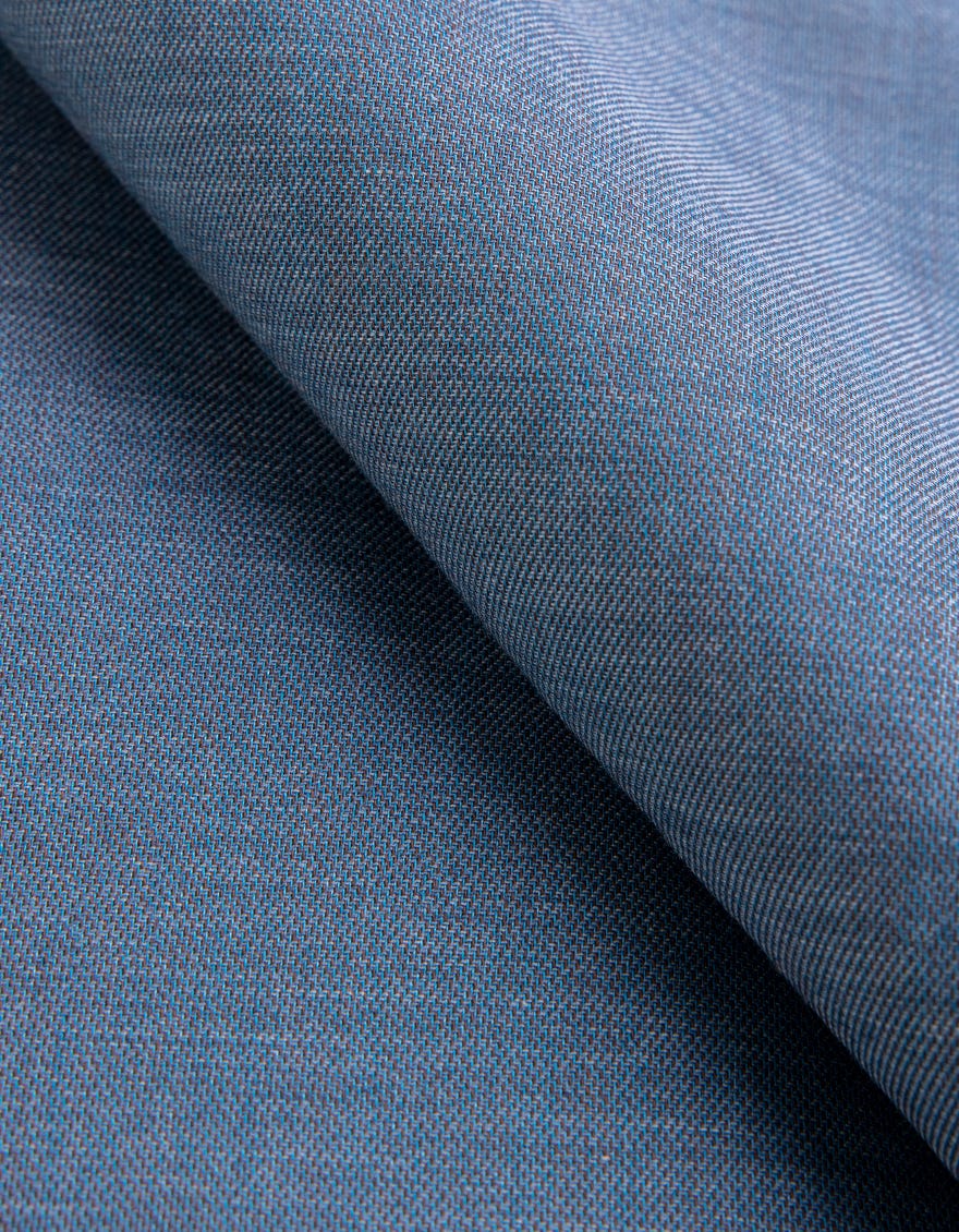 DENIM BLUE BLENDED UNSTITCHED KAMEEZ SHALWAR FABRIC | JJMS-2008