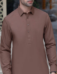 BROWN BLENDED UNSTITCHED KAMEEZ SHALWAR FABRIC | JJMS-2025