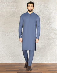ELECTRIC BLUE BLENDED UNSTITCHED KAMEEZ SHALWAR FABRIC | JJMS-2044