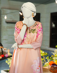 PEACH SILK EMBROIDERED 2PC STITCHED