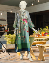 BLUE SILK EMBROIDERED 2PC STITCHED