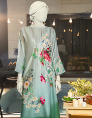 BLUE SILK EMBROIDERED 2PC STITCHED