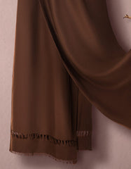 JSH-SHW-21-0027 FB/SOLID DYED SHAWL - BROWN