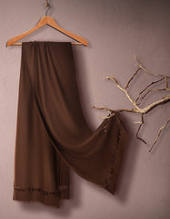 JSH-SHW-21-0027 FB/SOLID DYED SHAWL - BROWN