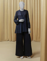 BLUE CHIFFON EMBROIDERED 2PC STITCHED