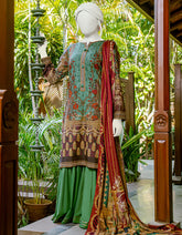 JLAWN-S-22-124 Green Floral
