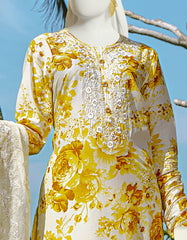 BEIGE-YELLOW LAWN 3PC UNSTITCHED | JLAWN-S-22-165 Daisuke