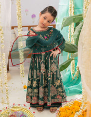 DARK GREEN LAWN GIRLS 3PC | JGK-S-22-1919