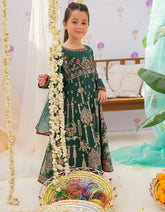 DARK GREEN LAWN GIRLS 3PC | JGK-S-22-1919