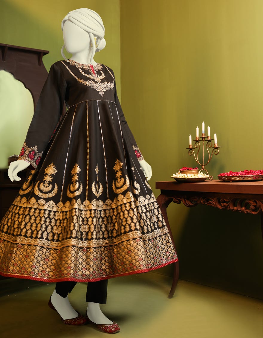 BLACK COTTON KURTI | JJLK-S-JSS-22-450 FB