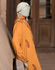 MUSTARD DOBBY EMBROIDERED 3PC STITCHED | JLAWN-S-25-017