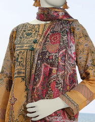 MUSTARD LAWN EMBROIDERED 3PC STITCHED | JLAWN-S-25-037