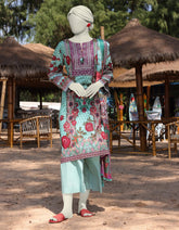 BLUE LAWN EMBROIDERED 3PC STITCHED | JLAWN-S-25-038
