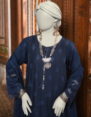 BLUE LAWN SCHIFFLI 3PC STITCHED | JLAWN-S-25-047