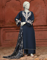 BLUE LAWN EMBROIDERED 3PC STITCHED | JLAWN-S-25-063
