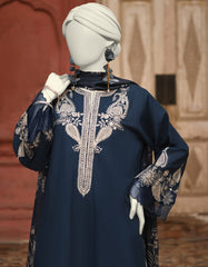 BLUE LAWN EMBROIDERED 3PC STITCHED | JLAWN-S-25-063