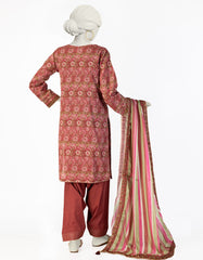 MAROON LAWN EMBROIDERED 3PC STITCHED