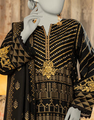 BLACK LAWN EMBROIDERED 3PC STITCHED