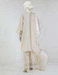 BEIGE DOBBY EMBROIDERED 3PC STITCHED