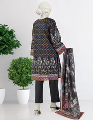 BLACK LAWN EMBROIDERED 3PC STITCHED