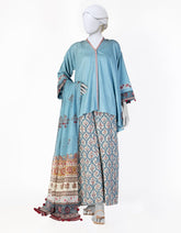 BLUE LAWN EMBROIDERED 3PC STITCHED