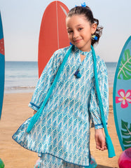 BLUE LAWN PRINTED 3PC | JGK-S-JGP-25-1506