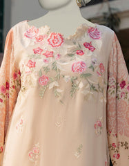 CREAM CHIFFON EMBROIDERED 3PC STITCHED