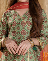 GREEN LAWN PRINTED 3PC | JGKL-S-JGP-25-1528