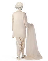 IVORY PAPER COTTON EMBROIDERED 3PC STITCHED