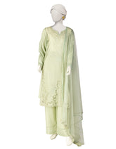 GREEN PAPER COTTON EMBROIDERED 3PC STITCHED
