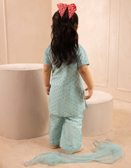 BLUE LAWN EMBROIDERED 3PC STITCHED