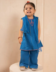 BLUE LAWN EMBROIDERED 3PC STITCHED