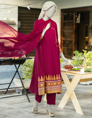 PINK SILK DYED 3PC STITCHED