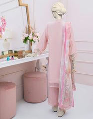 PINK SILK EMBROIDERED 3PC STITCHED