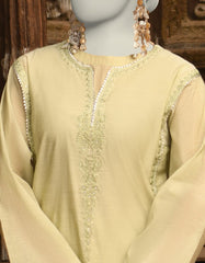 GREEN PAPER COTTON EMBROIDERED 2PC STITCHED | JLAWN-S-JST-25-2013