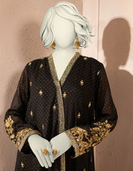 BLACK PAPER COTTON EMBROIDERED KURTI