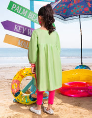 GREEN LAWN EMBROIDERED KURTI | JGLK-S-JGS-25-2505