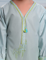 BLUE LAWN EMBROIDERED KURTI | JGLK-S-JGS-25-2508