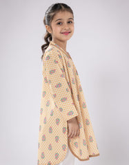 MUSTARD LAWN PRINTED KURTI