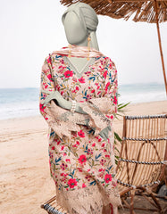 BEIGE LAWN PRINTED UNSTITCHED 3PC | JLAWN-S-25-3052