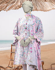 BLUE LAWN PRINTED UNSTITCHED 3PC | JLAWN-S-25-3053
