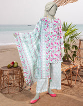 GREEN LAWN PRINTED UNSTITCHED 3PC | JLAWN-S-25-3056