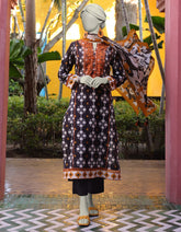BLUE LAWN EMBROIDERED UNSTITCHED 3PC | JLAWN-S-25-3059