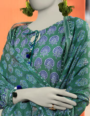 GREEN LAWN EMBROIDERED UNSTITCHED 3PC | JLAWN-S-25-3068