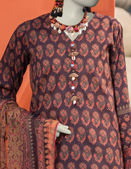 BROWN LAWN EMBROIDERED UNSTITCHED 3PC | JLAWN-S-25-3065
