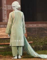 GREEN LAWN PASTE PRINTED UNSTITCHED 3PC | JLAWN-S-25-3095