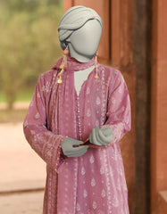 LILAC LAWN PASTE PRINTED UNSTITCHED 3PC | JLAWN-S-25-3100